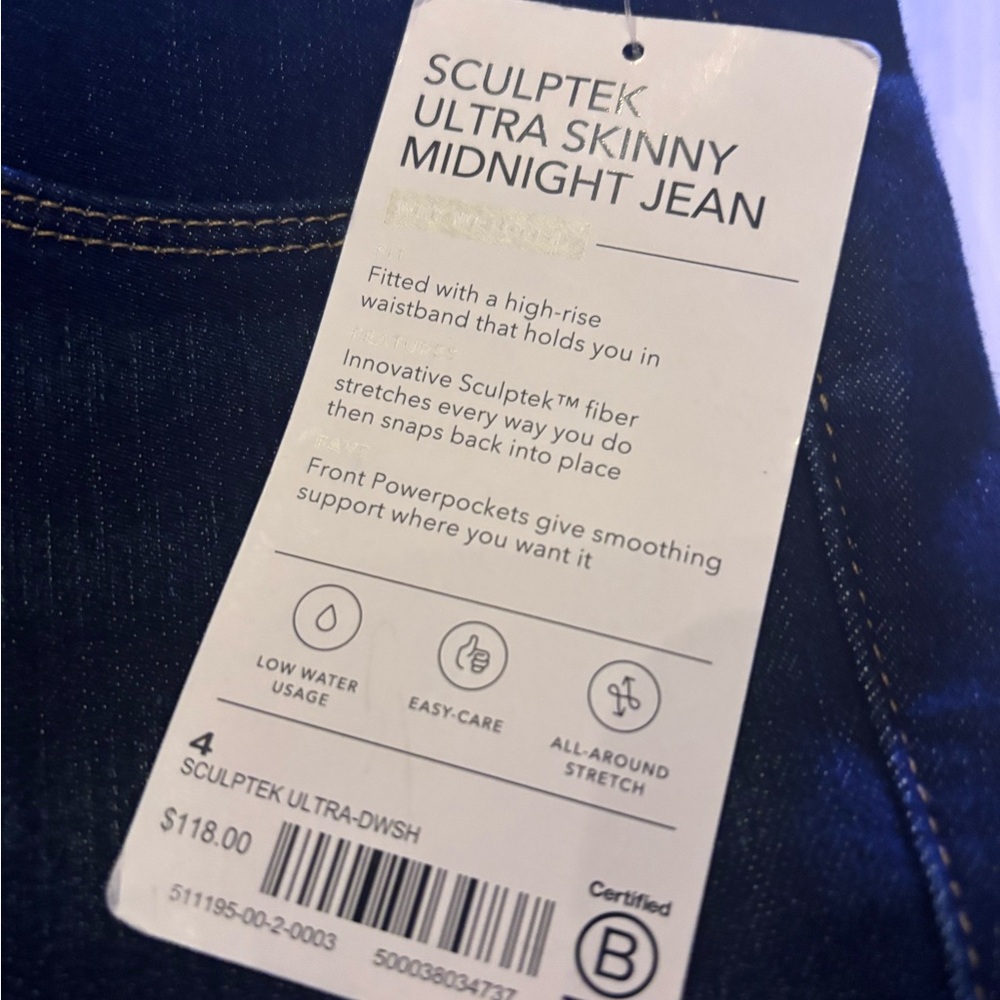 NWT Athleta Midnight Jeans Sculptek  SZ 4 Athleisure Bondcon - Picture 2 of 8